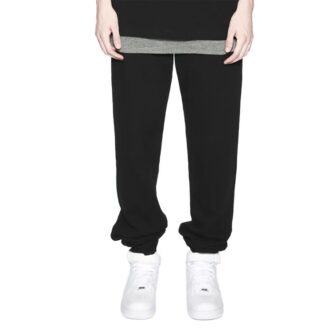 Off-White Men’ s Pattern Lacing Sports Pants/Trousers/Joggers Loose Fit Black
