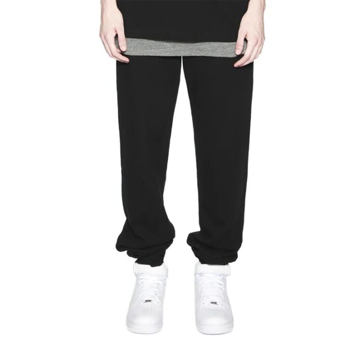 Off-White Men’ s Pattern Lacing Sports Pants/Trousers/Joggers Loose Fit Black