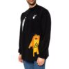 Off-White Men’ s Pattern Printing Round Neck Long Sleeves Loose Fit Black