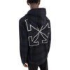 Off-White Men’ s Plaid Full Print Hooded Long Sleeves Blue Jacket