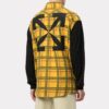 Off-White Men’ s Plaid Large Yellow Shirt