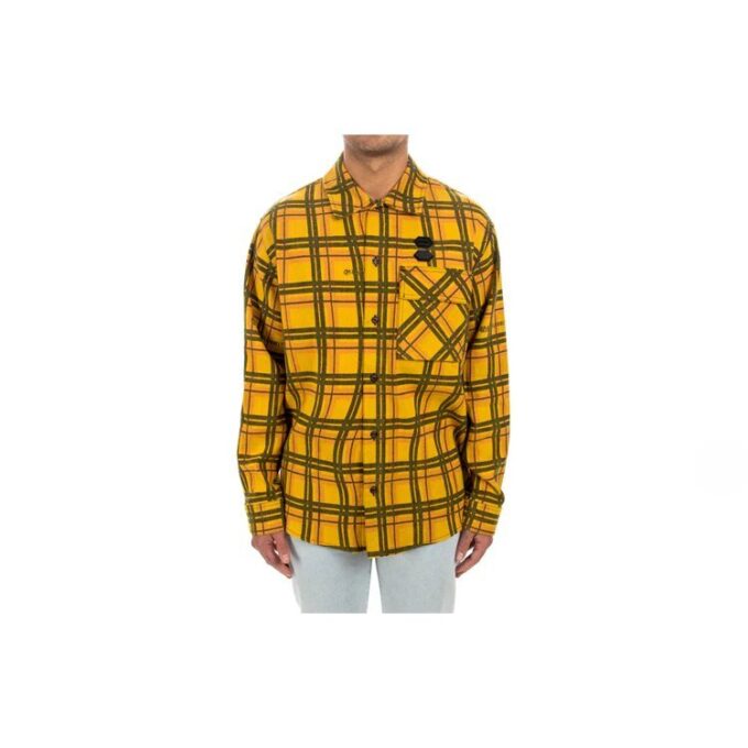 Off-White Men’ s Plaid Yellow Shirt