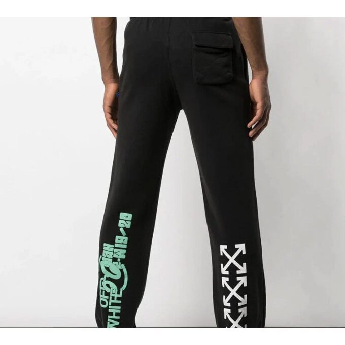 Off-White Men’ s Printing Black Sports Pants/Trousers/Joggers