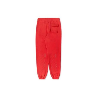 Off-White Men’ s Printing Logo Red Sports Pants/Trousers/Joggers