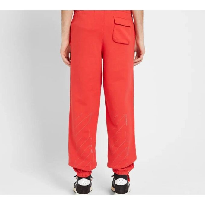 Off-White Men’ s Printing Logo Red Sports Pants/Trousers/Joggers