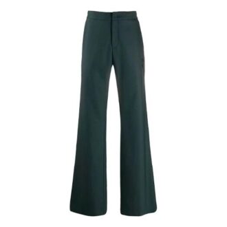 Off-White Men’ s Rear Suit Long Pants/Trousers Loose Fit Dark Green