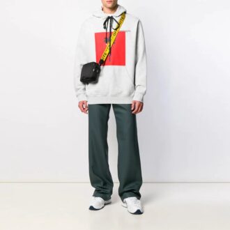 Off-White Men’ s Rear Suit Long Pants/Trousers Loose Fit Dark Green