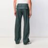 Off-White Men’ s Rear Suit Long Pants/Trousers Loose Fit Dark Green