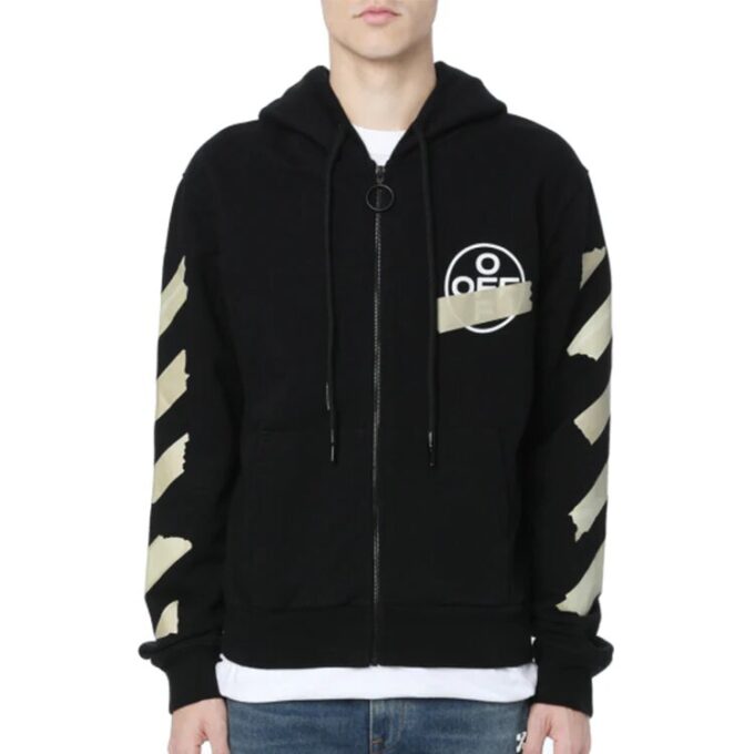 Off-White Men’ s Rubber Strap Arrow Printing Classic Black
