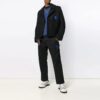 Off-White Men’ s Short Arrow Pattern Suit Jacket Loose Fit Black