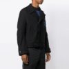 Off-White Men’ s Short Arrow Pattern Suit Jacket Loose Fit Black