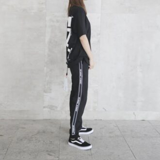 Off-White Men’ s Side Stripe Black Pants