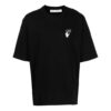 Off-White Men’ s Small Pattern Short Sleeve Black T-Shirt