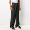 Off-White Men’ s Solid Color Casual Long Pants/Trousers Loose Fit Gray