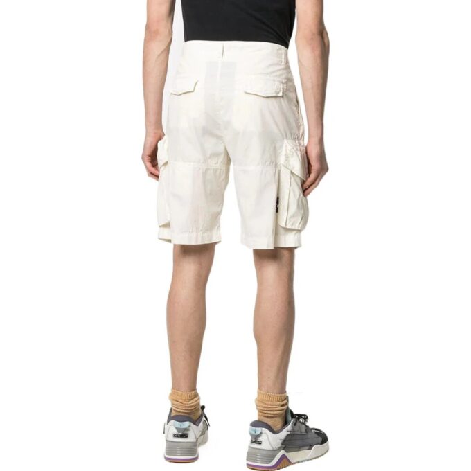 Off-White Men’ s Solid Color Casual Shorts White