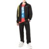 Off-White Men’ s Solid Color Lapel Zipper Jacket Black