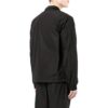 Off-White Men’ s Solid Color Lapel Zipper Jacket Black
