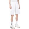Off-White Men’ s Solid Color Logo Printing Pattern Elastic Waistband Straight Shorts White