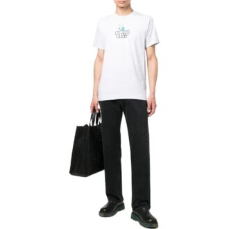 Off-White Men’ s Solid Color Logo Printing Short Sleeve White T-Shirt