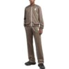 Off-White Men’ s Solid Color Logo Printing Zipper Jacket