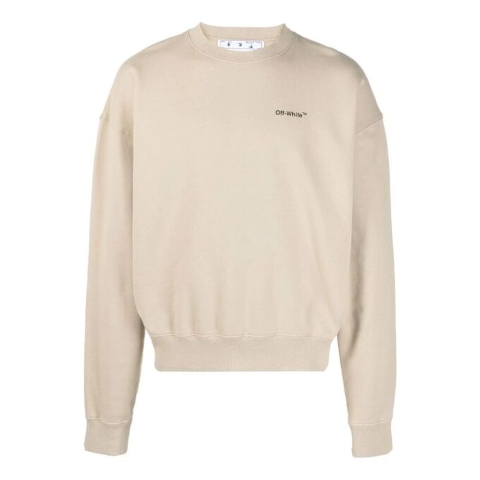Off-White Men’ s Solid Color Long Sleeves Khaki