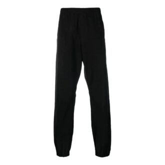 Off-White Men’ s Solid Color Plain Weave Knit Bundle Feet Sports Pants/Trousers/Joggers Black
