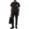 Off-White Men’ s Solid Color Plain Weave Knit Bundle Feet Sports Pants/Trousers/Joggers Black