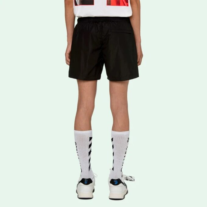 Off-White Men’ s SS21 Casual Logo Black Shorts