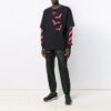 Off-White Men’ s SS21 Elastic Waistband Solid Color Sports Pants/Trousers/Joggers Loose Fit Black