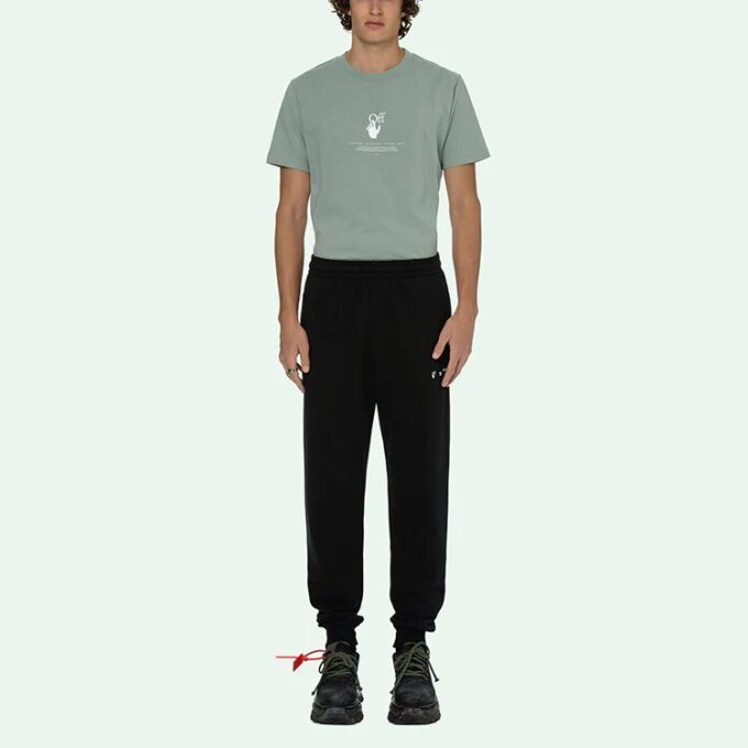 Off-White Men’ s SS21 Logo Black Sports Pants/Trousers/Joggers