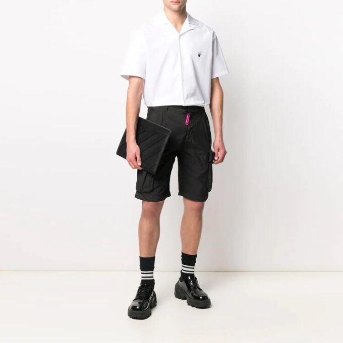 Off-White Men’ s SS21 Logo Cargo Black Shorts