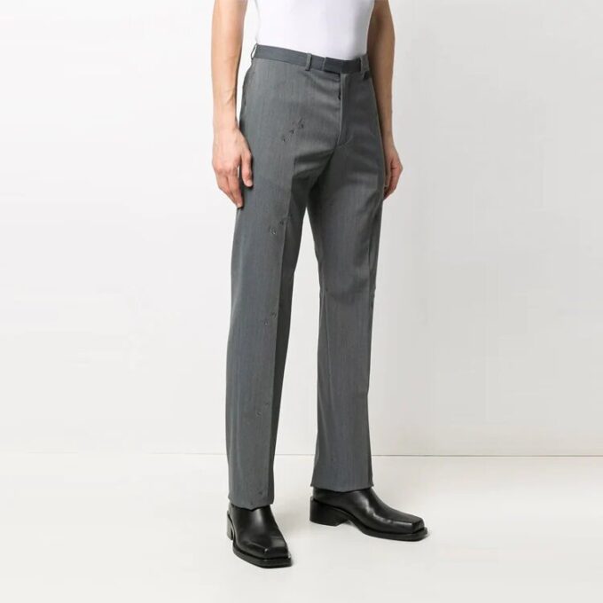 Off-White Men’ s SS21 Logo Gray Long Pants/Trousers