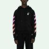 Off-White Men’ s SS21 Logo Printing Long Sleeves Loose Fit “Black Fuchsia”
