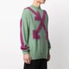 Off-White Men’ s SS21 Round Neck Pullover Intarsia Green