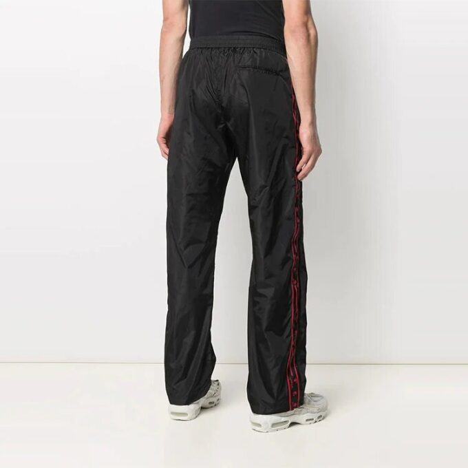 Off-White Men’ s SS21 Zipper Detail Logo Sports Pants/Trousers/Joggers Black
