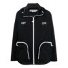 Off-White Men’ s SS22 Alphabet Printing Zipper Hooded Jacket Version Black