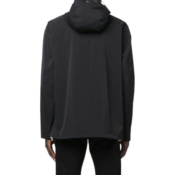 Off-White Men’ s SS22 Alphabet Printing Zipper Hooded Jacket Version Black