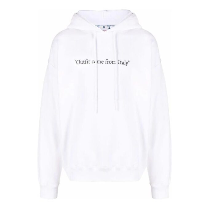 Off-White Men’ s SS22 Alphabet Slogan Printing Loose Fit White