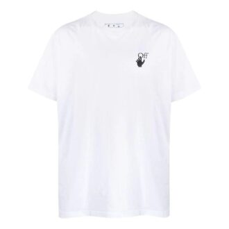 Off-White Men’ s SS22 Arrow Printing Loose Short Sleeve White T-Shirt