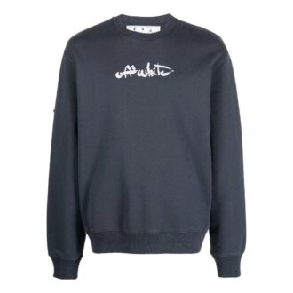 Off-White Men’ s SS22 Arrow Printing Round Neck Long Sleeves Gray