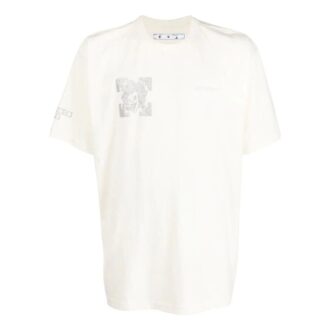 Off-White Men’ s SS22 Arrow Round Neck Short Sleeve White T-Shirt