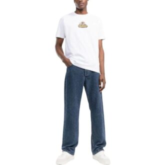 Off-White Men’ s SS22 Back Arrow Pattern Printing Short Sleeve White T-Shirt