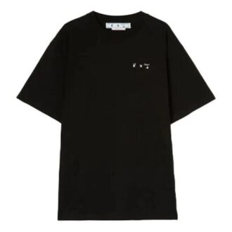 Off-White Men’ s SS22 Back Caravaggio Short Sleeve Loose Fit Black T-Shirt