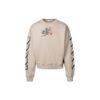 Off-White Men’ s SS22 Back Classic Logo Printing Round Neck Long Sleeves Ordinary Version