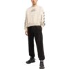Off-White Men’ s SS22 Back Classic Logo Printing Round Neck Long Sleeves Ordinary Version