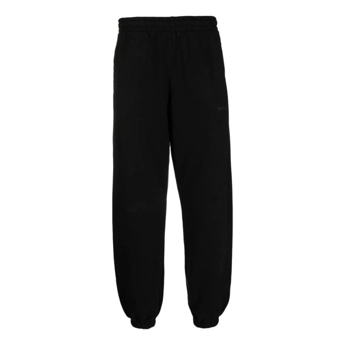 Off-White Men’ s SS22 Back Logo Printing Bundle Feet Sports Pants/Trousers/Joggers Black