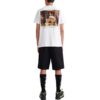 Off-White Men’ s SS22 Back Painting Printing Round Neck Short Sleeve White T-Shirt