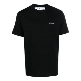 Off-White Men’ s SS22 Back Print Short Sleeve Black T-Shirt