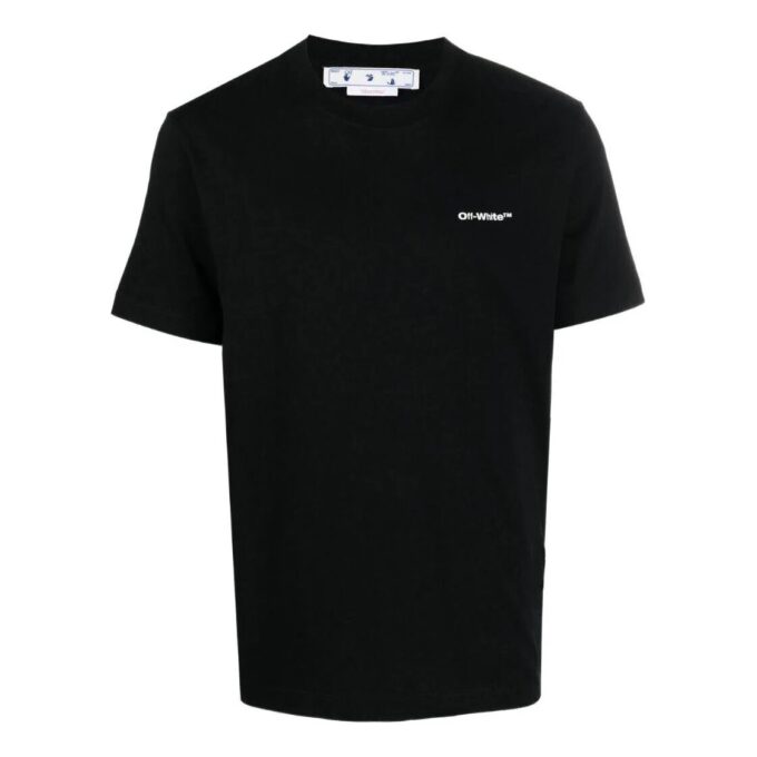 Off-White Men’ s SS22 Back Print Short Sleeve Black T-Shirt
