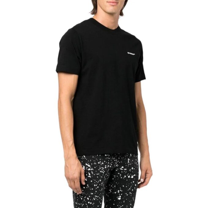 Off-White Men’ s SS22 Back Print Short Sleeve Black T-Shirt
